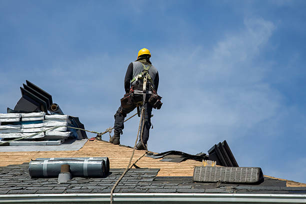 Professional Gutter Installation technician working in Medusa, NY
